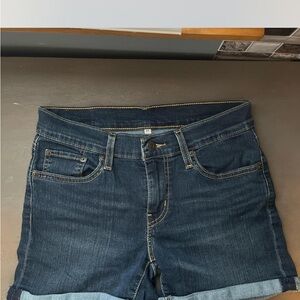 Levi's Dark Blue Jean Shorts for Women